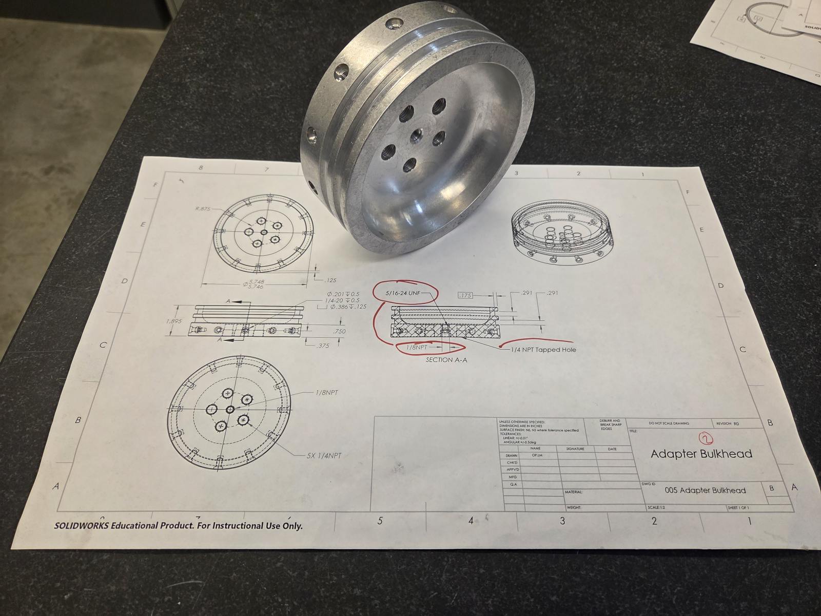 Adaptor Bulkhead